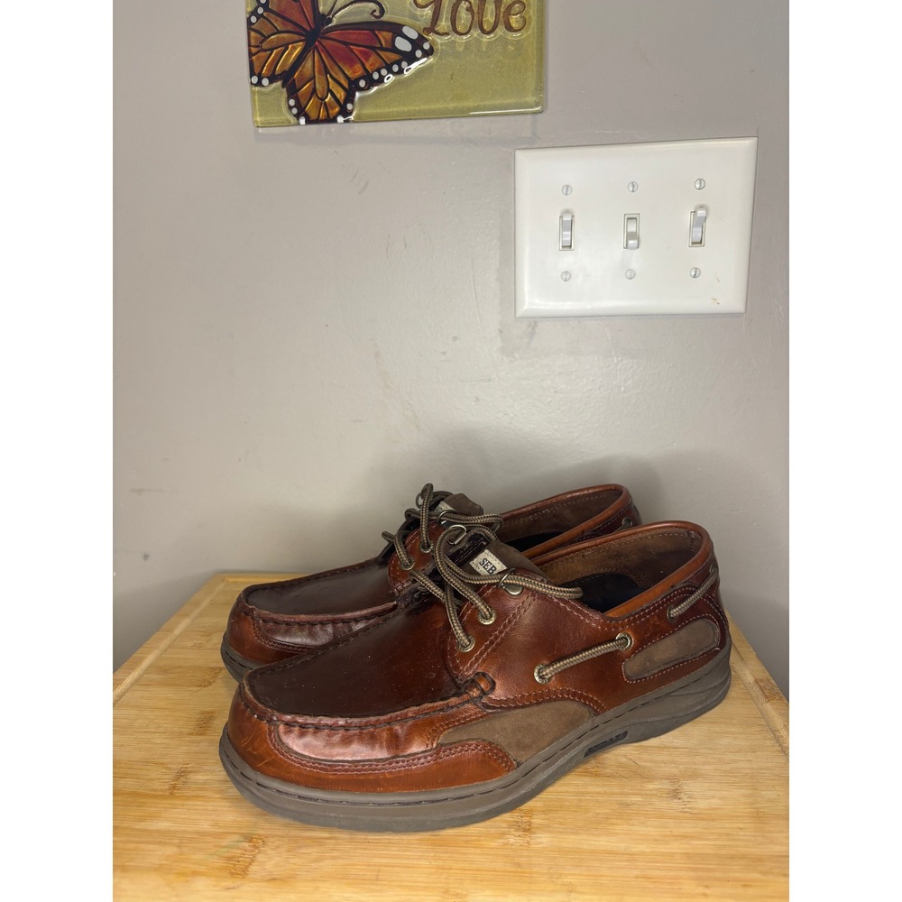 Sebago Clovehitch II Mens Brown Leather Boat Shoes Size 8.5 W B24343